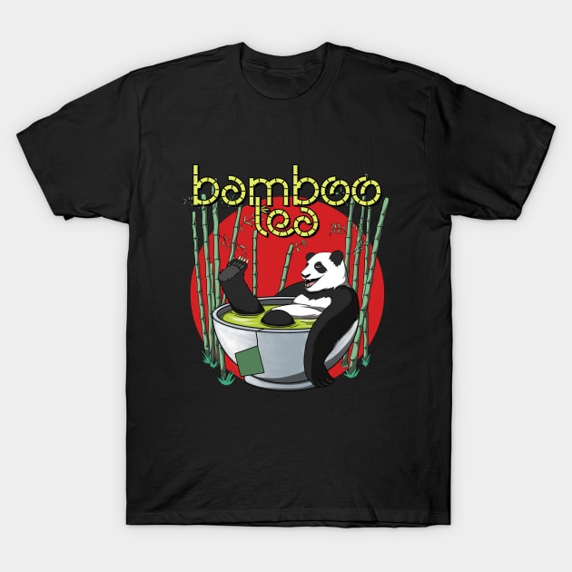 Bamboo Tea Drinker Panda T-Shirt by TMBTM